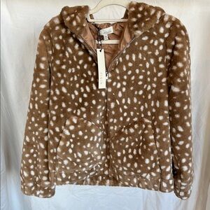 Pinch Animal print Faux Fur Jacket NWT L